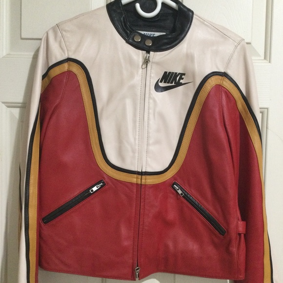 Nike Jackets & Blazers - Vintage Nike Leather Motorcycle Jacket